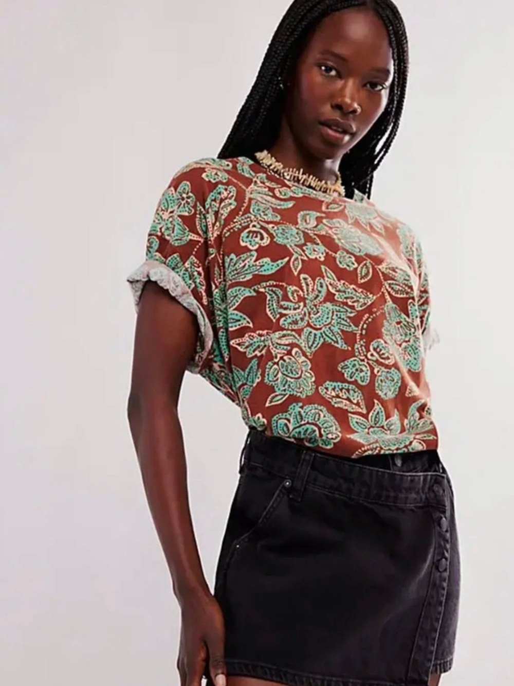 We The Free Nina Printed Tee -#012S